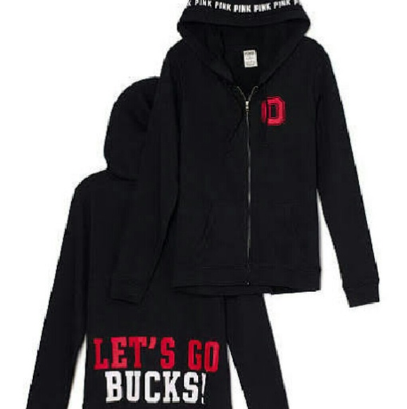 🚫🚫🚫🚫 SOLD Pink OSU full zip "GO BUCKS"