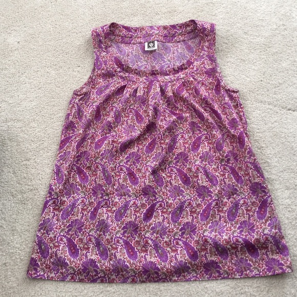 And Klein paisley sleeveless top