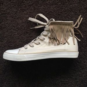 Fringe ankle converse style shoes