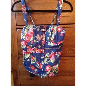 Floral bustier top