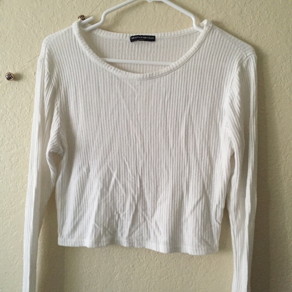 Brandy Melville Ribbed Long-sleeve Top