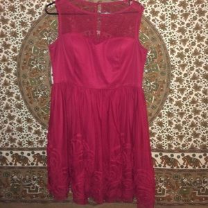 Deep red dress