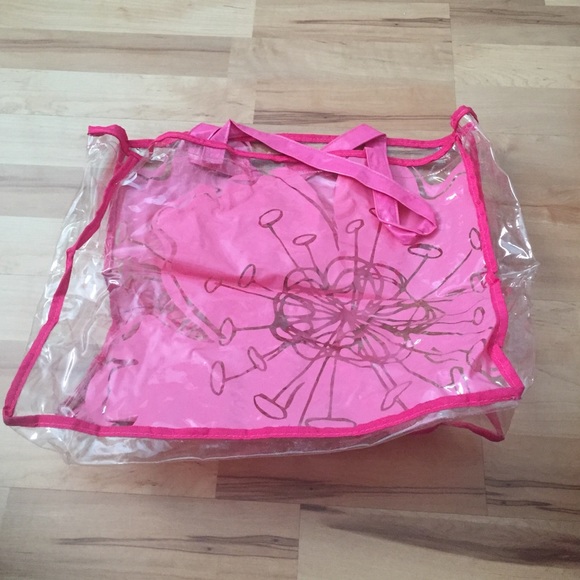 Pink and clear beach tote - Picture 1 of 1