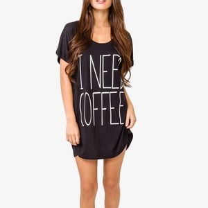 I Need Coffee graphic sleep shirt 💤