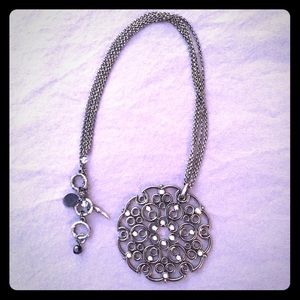 White House Black Market circle pendant necklace