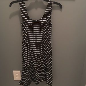 Stripped fit & flare dress
