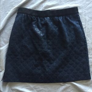 LOFT jacquard above the knee skirt