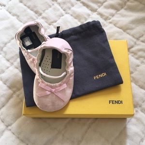 Fendi Pink Zucca Infant Shoes