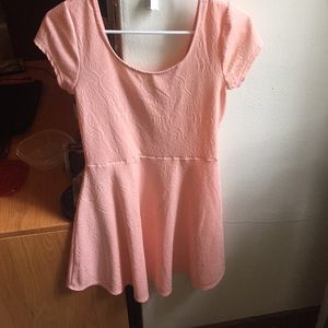 Pink floral print dress