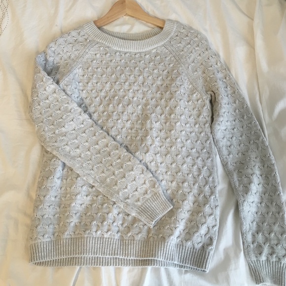 Grey honeycomb sweater