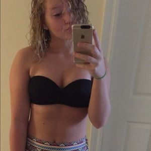 Black Victoria's secret bathing suit cross top