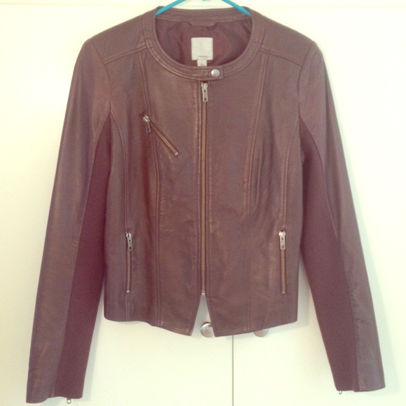 Halogen Jackets & Blazers - Halogen Brown 100% Leather Jacket Size Small BNWT!