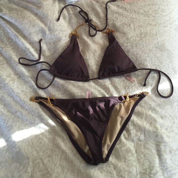 👙 Victoria's Secret purple chain bikini