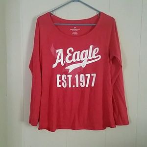 NWOT American Eagle XL long sleeve pink shirt