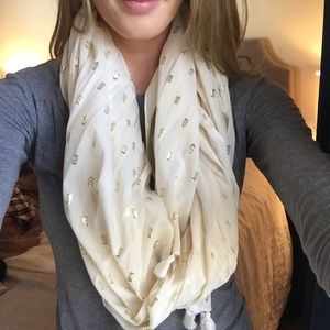 Cream and gold scarf from Jcrew