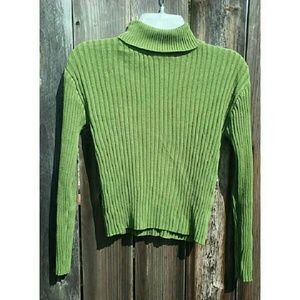 The Limited Ribbed Crop Turtleneck