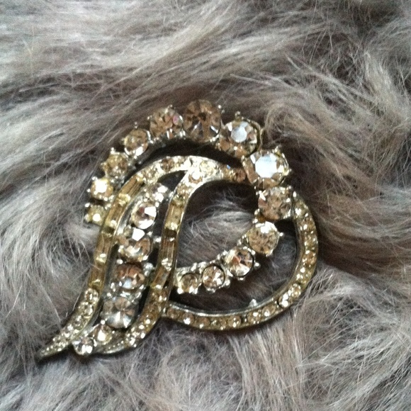 Vintage jeweled brooch