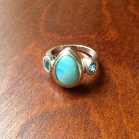 Blue Larimar Ring size 6.5