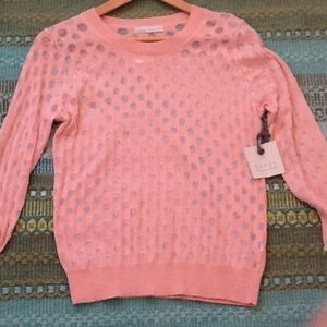 Hinge Nordstrom pink sweater size small NWT