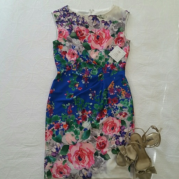 Gorgeous sleeveless floral dress NWT Easter dress
