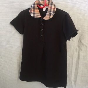 Black Burberry short sleeve top (kids)