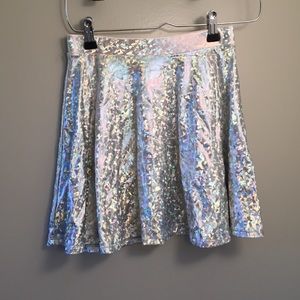 Holographic skater skirt 💿