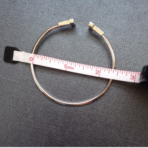 Silver Plated Double Line Cuff Bracelet - Picture 3 of 3