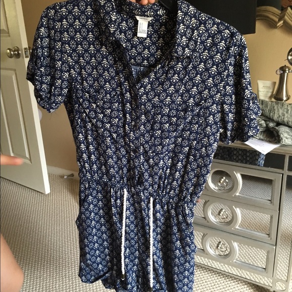 Blue Printed Romper