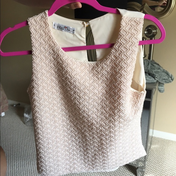 Beaded Cream Top