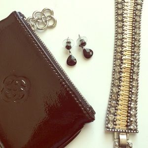 Black Faceted Earrings