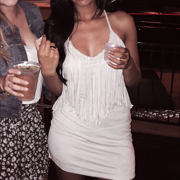 Zara fringe mini dress