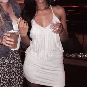 Zara fringe mini dress