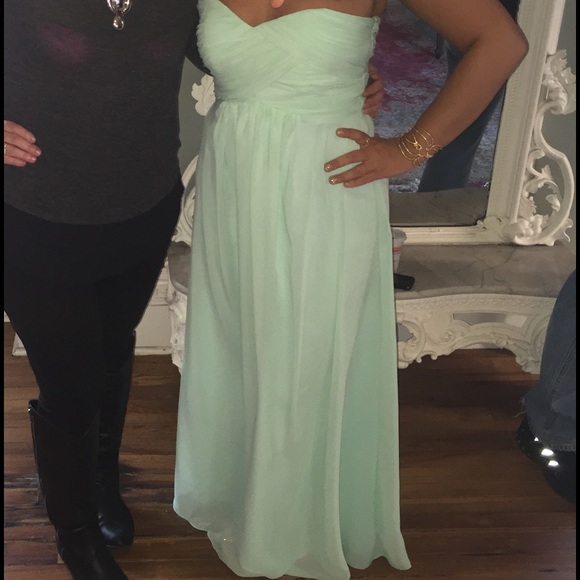 Beautiful Mint strapless dress worn once