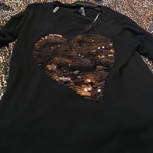 Seven long sleeve black light sweater