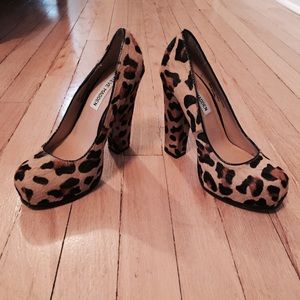 Leopard platform Steve Madden pumps