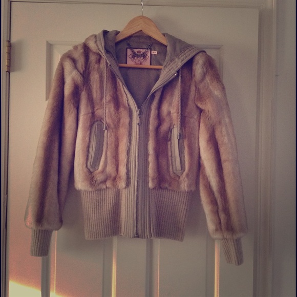 Juicy Couture Faux Fur Bomber Jacket