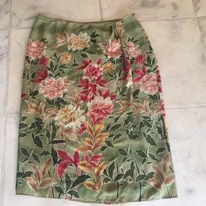 Talbots print midi skirt size 18