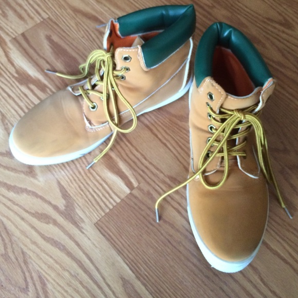 High top sneakers. (Work boots)