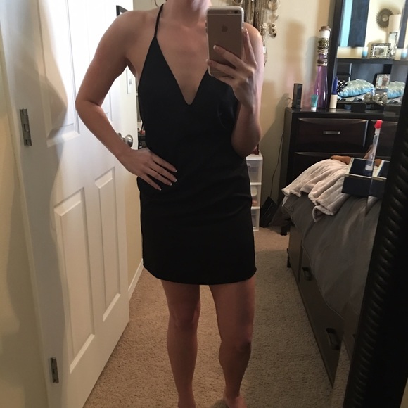 Low cut F21 black dress small