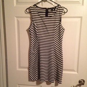 Striped fit and flare dress. Like new