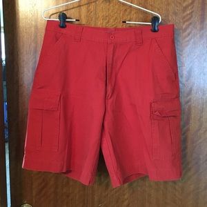 Burnt orange men's cargo shorts