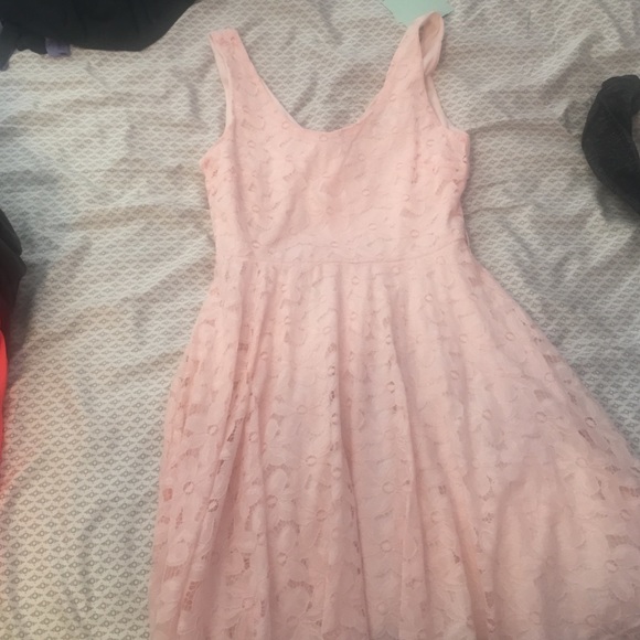 Pink lace dress