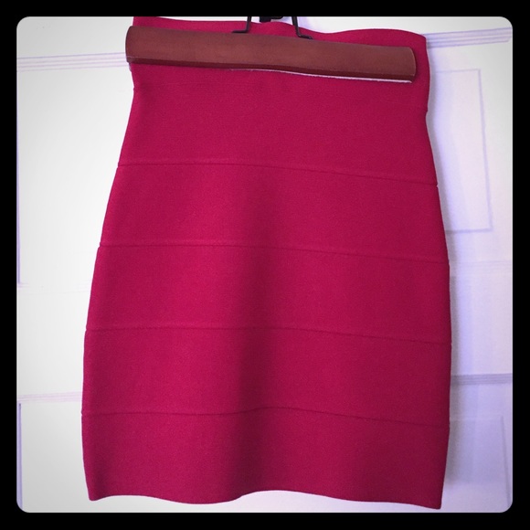 BCBG Red Bandage Skirt