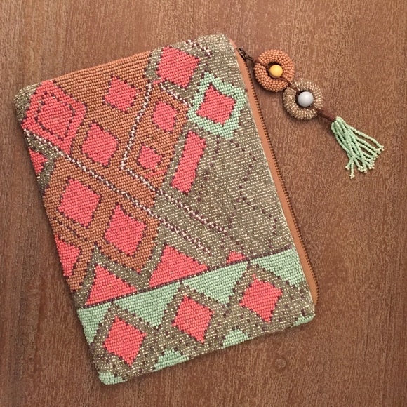 Anthropologie Jasper & Jeera Beaded Clutch