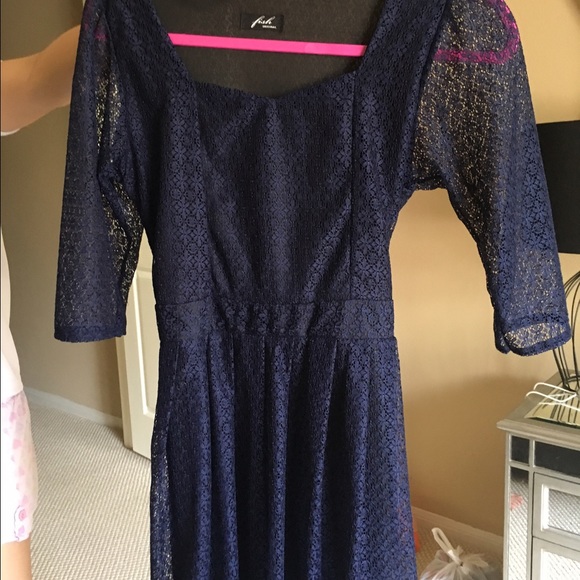 Lace Blue Dress