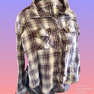 SOLD IN BUNDLE Maurices plaid tunic type shirt