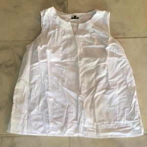 Talbots size 18 white sleeveless top