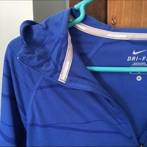 Nike running hooded shirt quarter zip