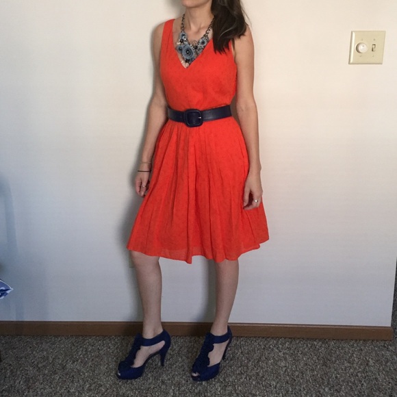 J. Crew Dresses & Skirts - J crew orange spring dress size 6