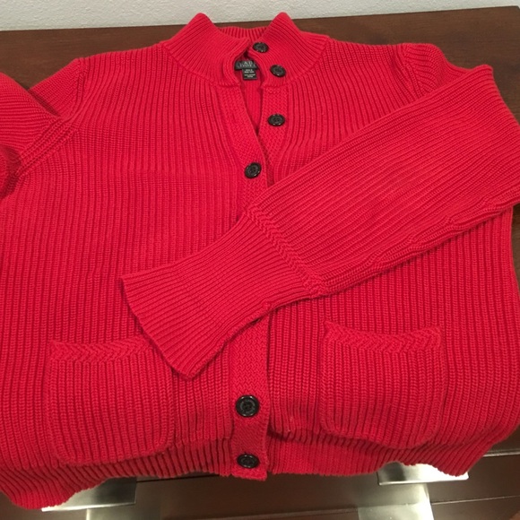 Red sweater.